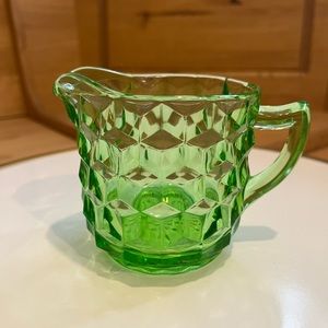 1930s Uranium Depression Glass Creamer